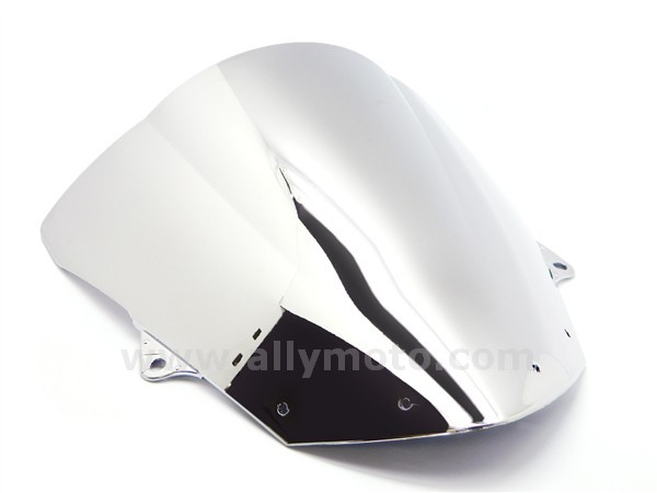 Kawasaki Ninja ZX-10R Chrome Double Bubble Windscreen Shield 2008-2010